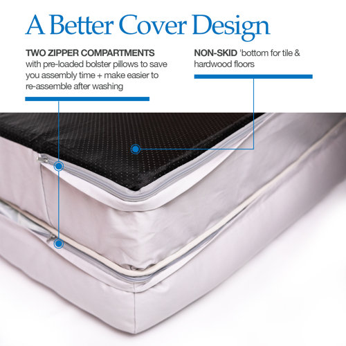 PetFusionUltimate Dog Bed & Lounge with Orthopedic Memory Foam Bolster